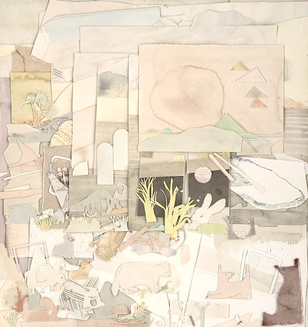 Andra halvlek, collage, 46 x 44 cm, 2021